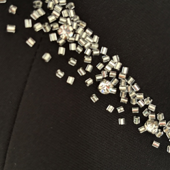 Vintage Black Long Crystal Embellished Evening Gown - Perfect for the Holidays - Picture 8 of 9